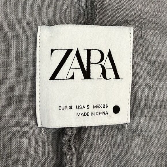 Zara Gray Lillian Linen Jumpsuit | Size Small - Picture 3 of 8